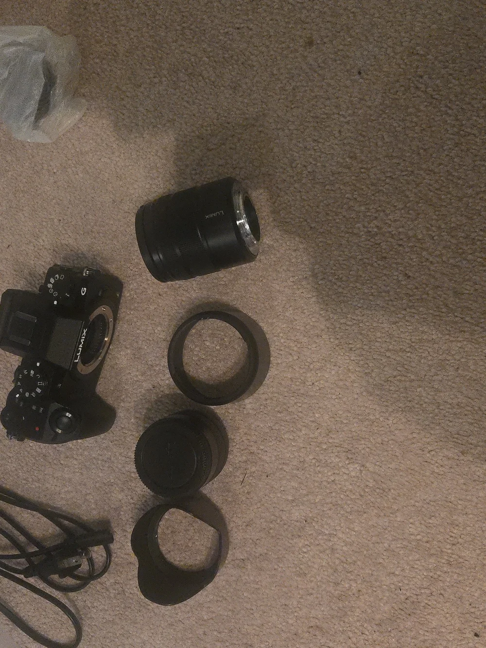 Panasonic Lumix Black Mirrorless Camera with Lenses